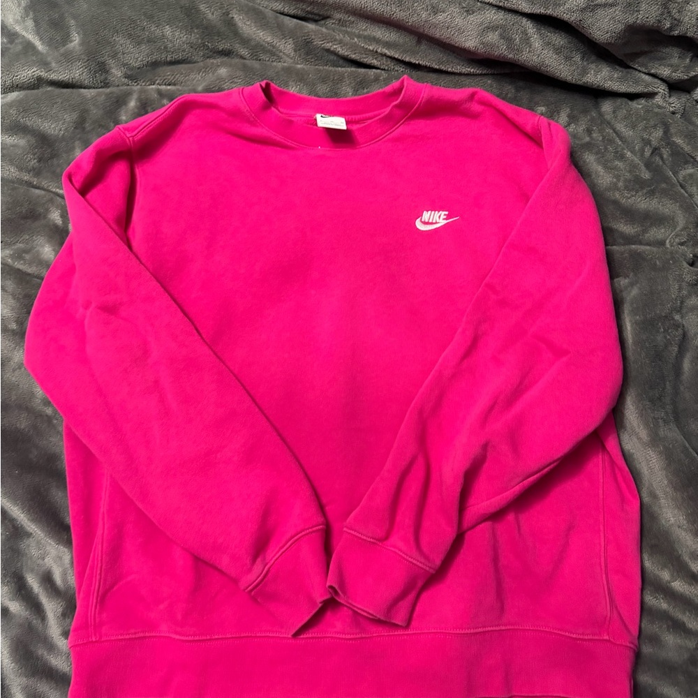 Nike Men's Vibrant Pink Crewneck Sweater
